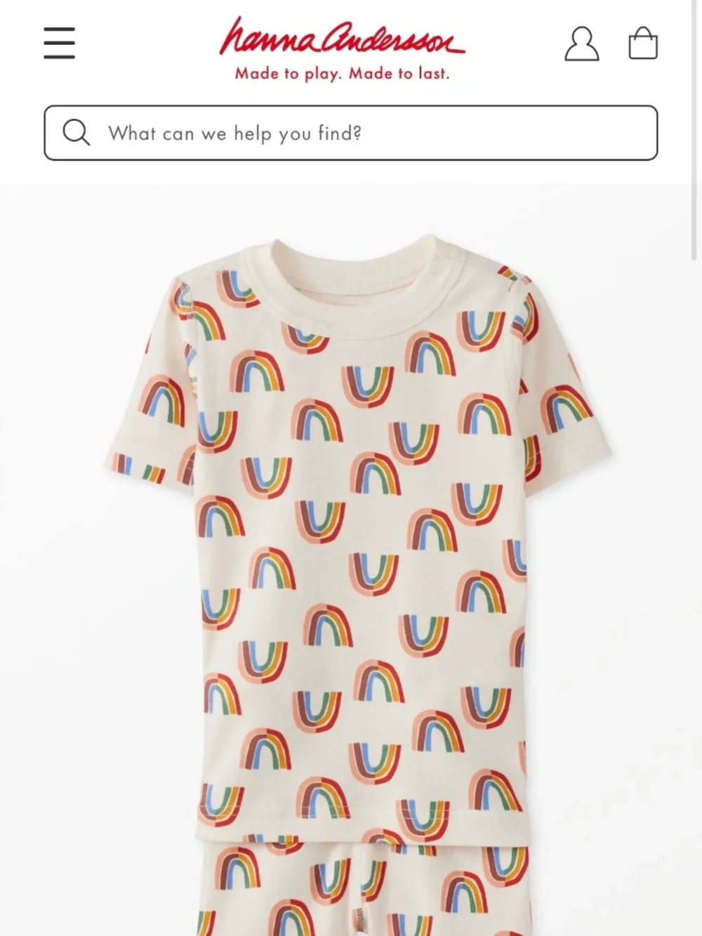 New with tags! Hanna Anderson organic pjs